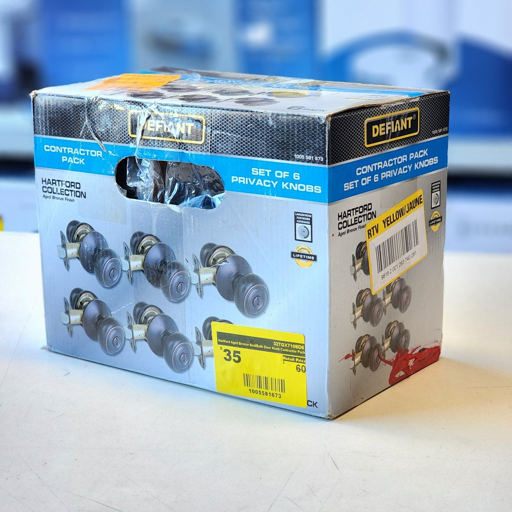 Hartford aged bronze bed bath door knob contractor pack Hartford aged bronze bed bath door knob contractor pack